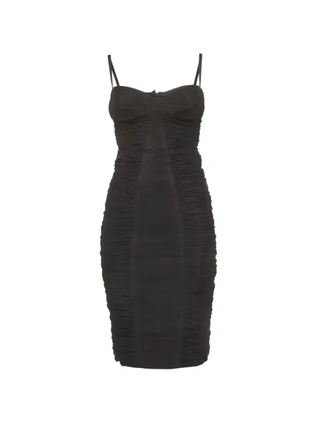 Rochie midi Dsquared2 cu volane negru