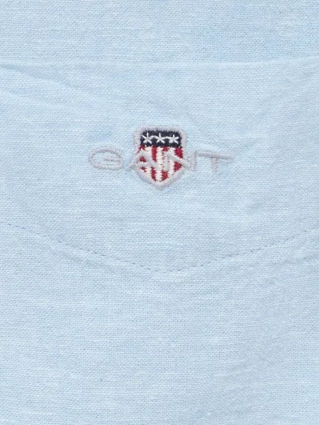 Лляна сорочка Gant блакитна