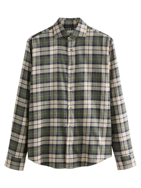 Next Košile krémová zelená žlutá