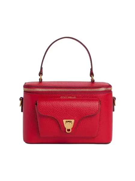 Torebka Coccinelle skórzana czerwona