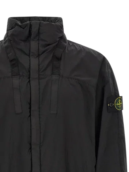 Оребрен яке тип бомбър Stone Island камъни черно