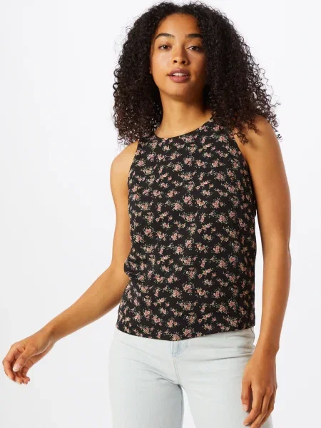 GLAMOROUS Top crem / oliv / rosé negru