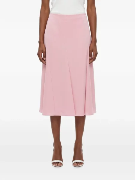 Fustă Jil Sander de lână roz