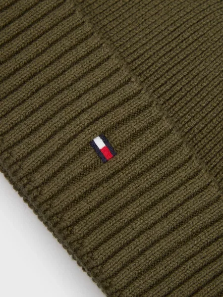 Вовняна шапка Tommy Hilfiger зелена
