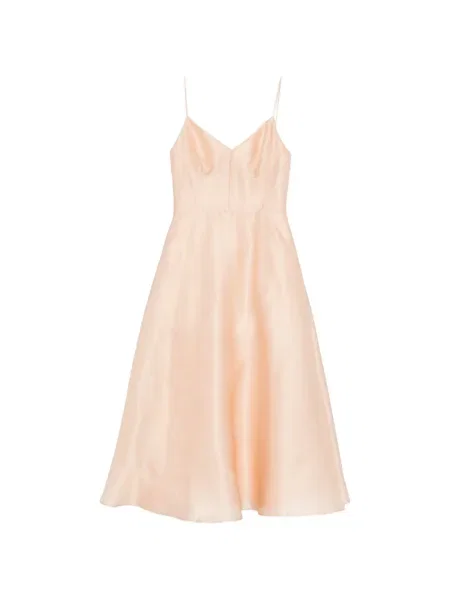 Sukienka midi Alberta Ferretti do kolan w kształcie litery A garniturowa