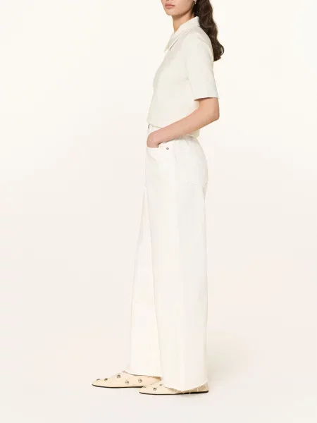 Calvin Klein Jeans Džíny Se Širokými Nohavicemi asn chalk white bílé