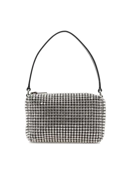 Torebka Alexander Wang skórzana z siateczki szara