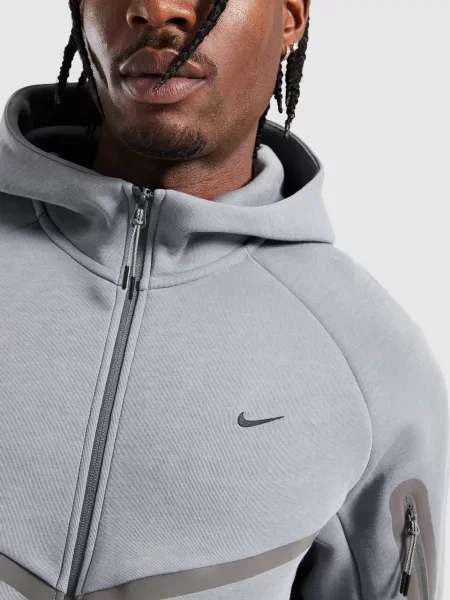Nike Bluza Rozpinana Z Kapturem M Nk Tech Flc Wr Fz Jkt Rflc szara