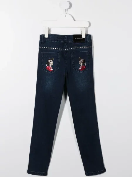 Jeansy skinny dziecięce Monnalisa niebieskie