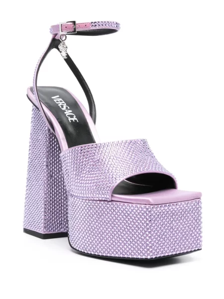 Sandale Versace cu platformă violet