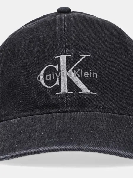 Czapka Calvin Klein Jeans Monologo Embroidery Cap Black Universal czarne