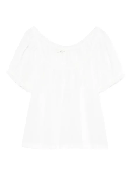 Блуза Dôen с дантела бяло