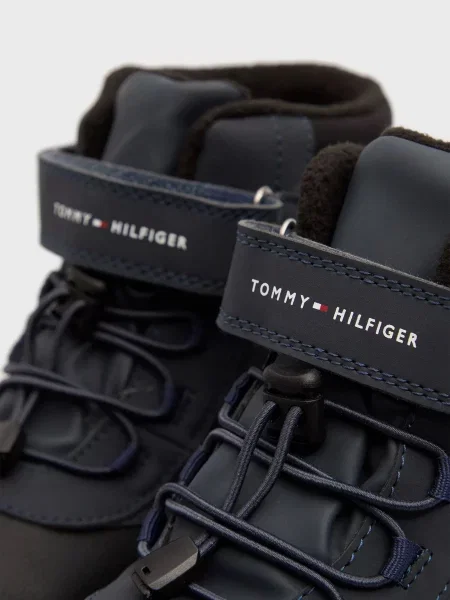 Шкіряні Дитячі Черевики Tommy Hilfiger Kids синій