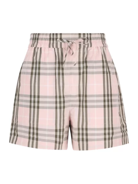 Szorty Burberry w kratę różowe
