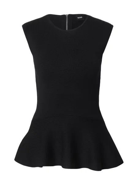 BOSS Top brodat Fillo' negru