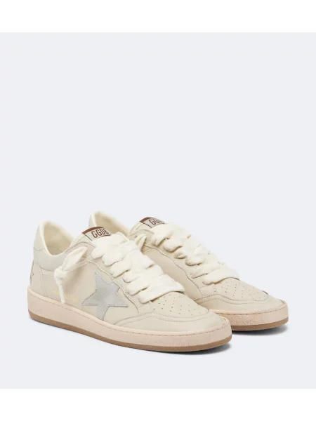 Sneakerși Golden Goose Ball Star din piele de căprioară bej