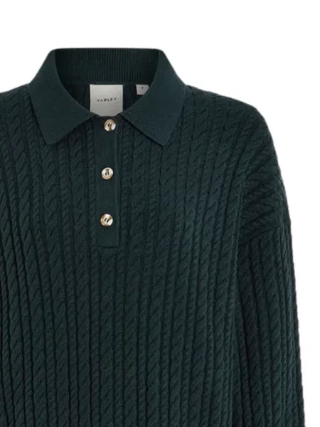 Gulerat tricou polo Varley verde
