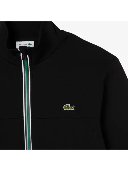 Lacoste Bluza Z Zamkiem Slim Fit czarna