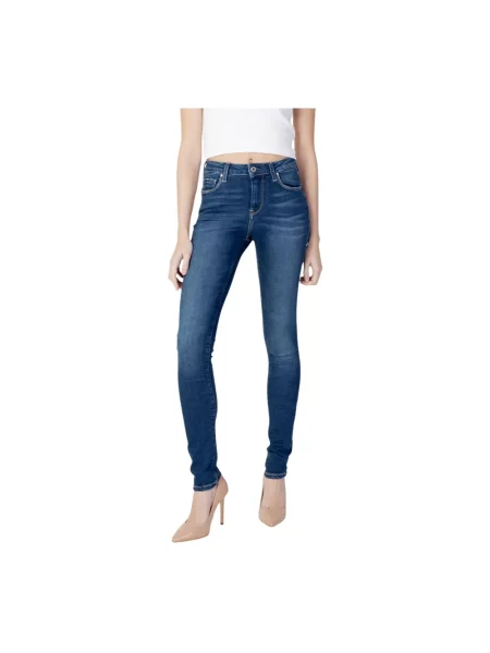 Skinny jeansy skinny Pepe Jeans niebieskie