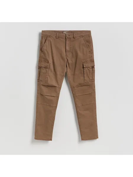 Reserved Karcsúsított cargo nadrág kávébarna