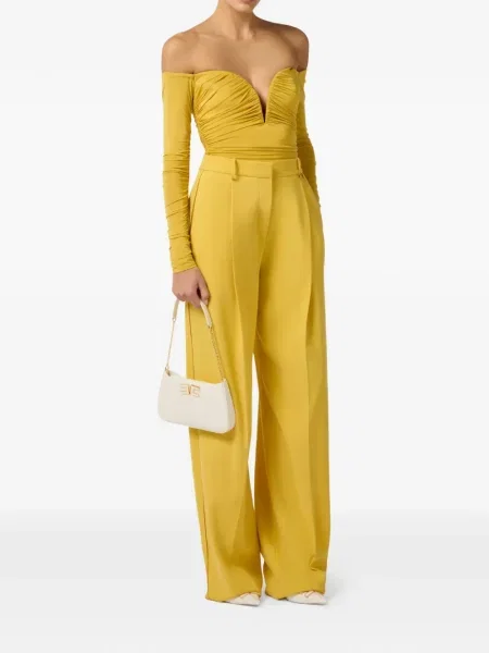 Pantaloni Elisabetta Franchi galben