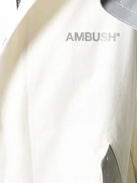 Palton Ambush cu glugă alb