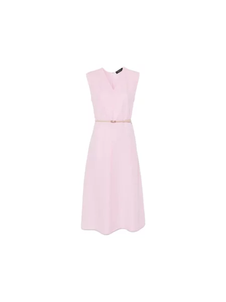 Lniana sukienka Fabiana Filippi różowa