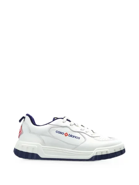 Sneakerși Casablanca din piele cu imagine alb