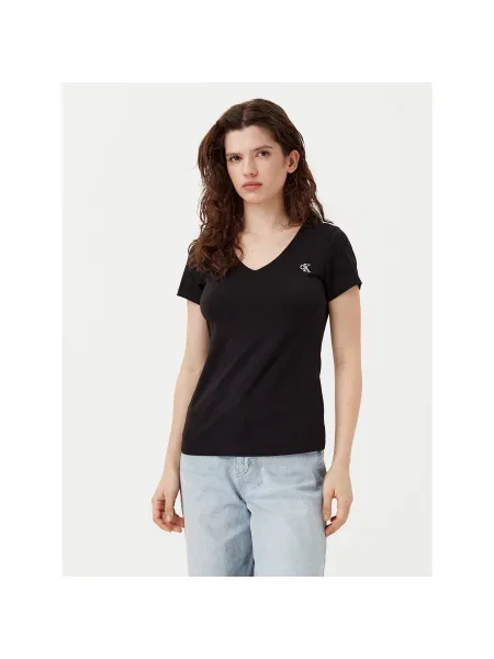 Calvin Klein Jeans T-shirt Rood Regular Fit crna