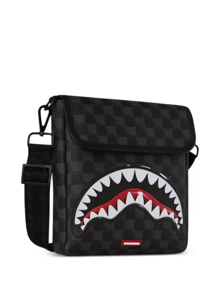 Καρό τσάντα χιαστί Sprayground μαύρο