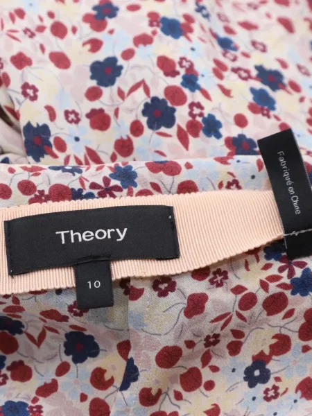 Fustă midi Theory cu model floral cu imagine până la genunchi