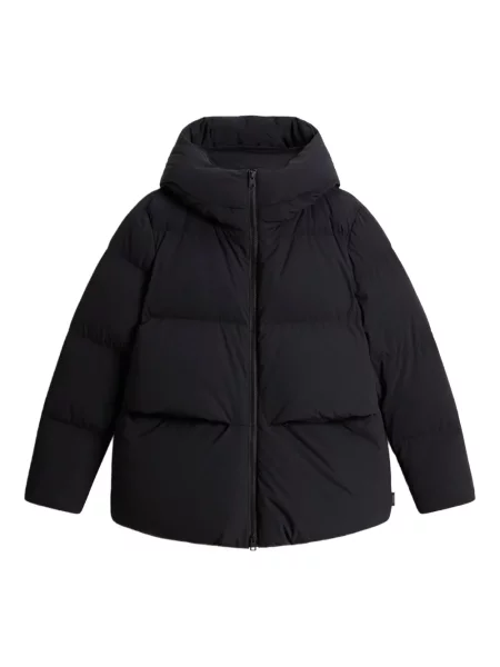 Geacă cu puf Woolrich cu glugă negru