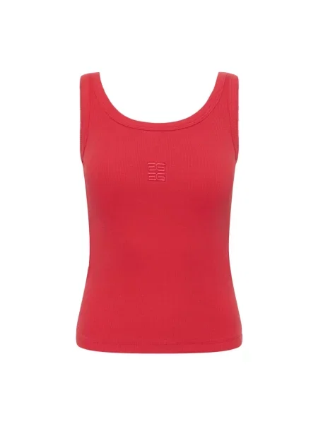 Top Gestuz na jednym ramieniu czerwony