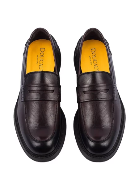 Pantofi loafer Doucal's din piele maro