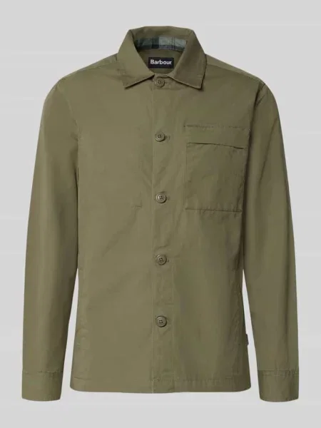 Koszula casualowa o kroju regular fit z czystej bawełny Barbour oliwkowa