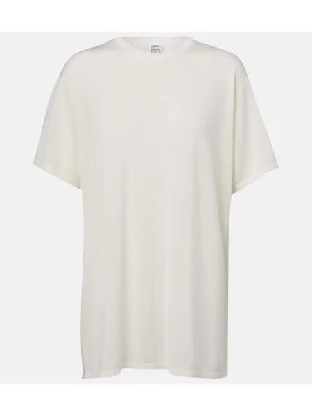 Przezroczysty top Toteme biały