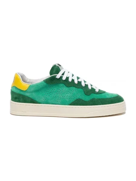 Sneakersy P448 skórzane zielone
