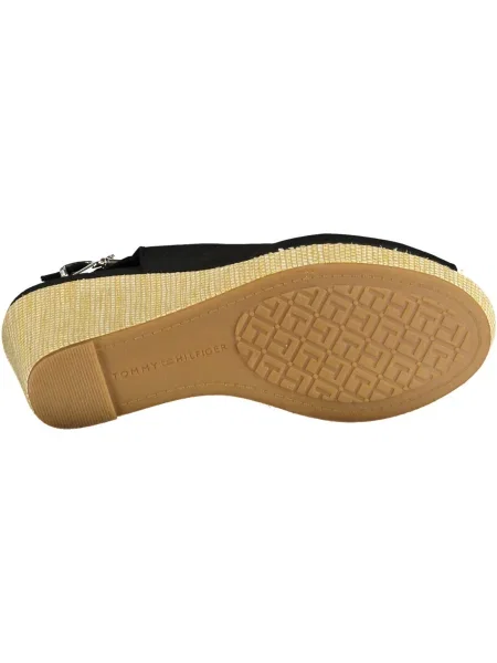 Tommy Hilfiger Sandale ICONIC ELENA cu adaos de piele negru