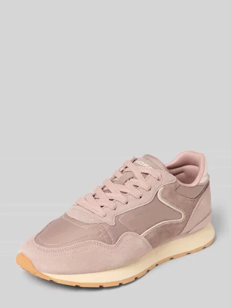 Sneakersy z mieszanki skóry z detalem z logo model City' Hoff różowe