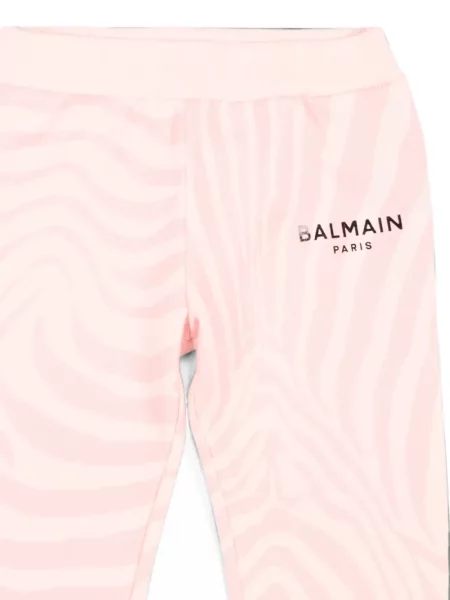 Spodnie dziecięce Balmain różowe