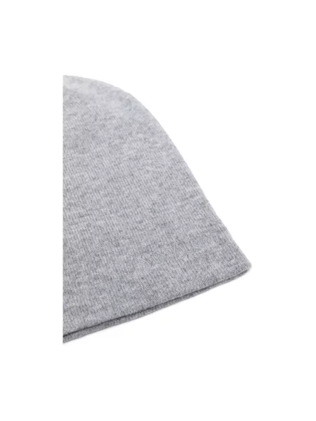 Czapka Saint Laurent z kaszmiru z logo szara