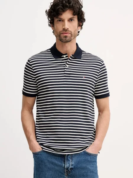 Tommy Hilfiger polo gładki granatowy
