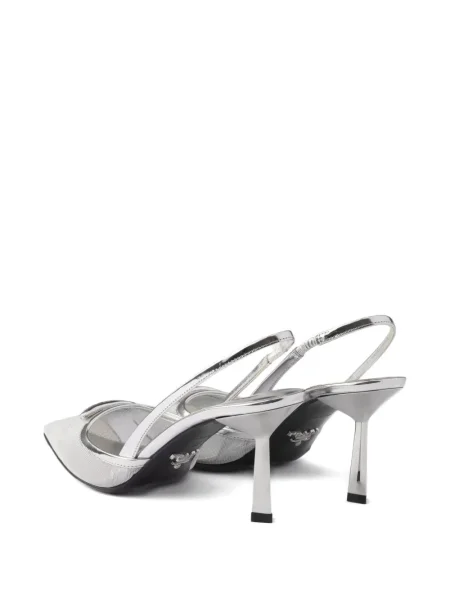 Pantofi cu toc Prada slingback alb