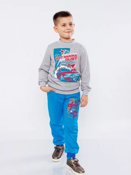 Дитячий Спортивний костюм Носи своє бавовна/поліестер блакитний