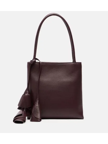 Top Magda Butrym din piele bordo