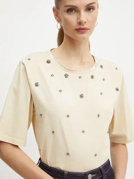 Pinko tricou din bej