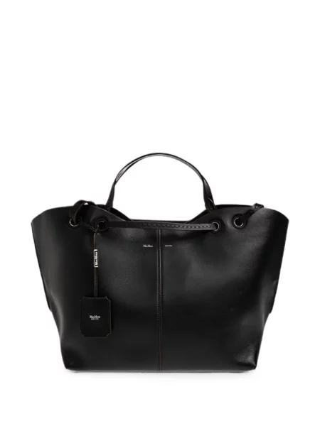 Geantă shopper Max Mara din piele negru