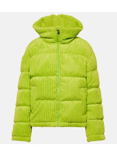 Kurtka puchowa Perfect Moment sztruksowa zielona