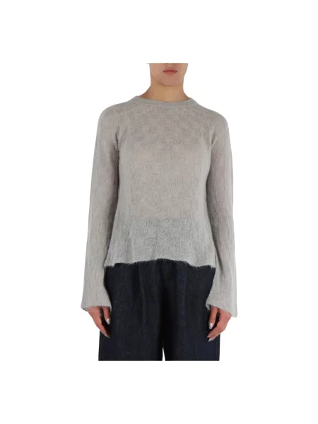 Sweter Emporio Armani z alpaki szary