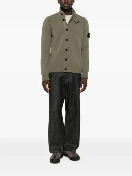 Cardigan Stone Island cu strasuri verde